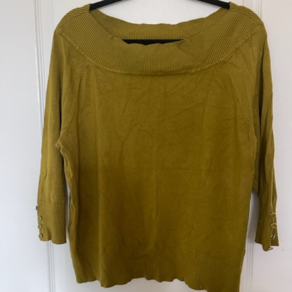 Women's NY & Company Green Long Sleeve Sweater Shirt XL